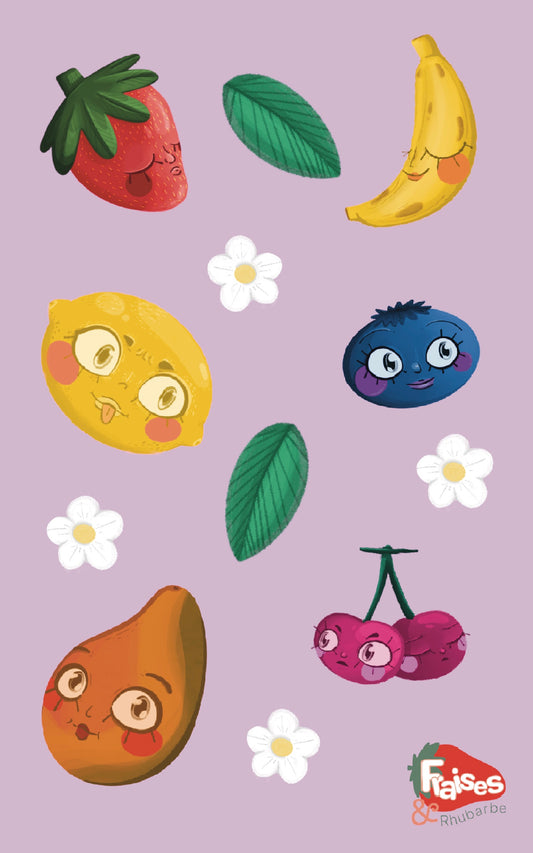 Fruits sticker sheet