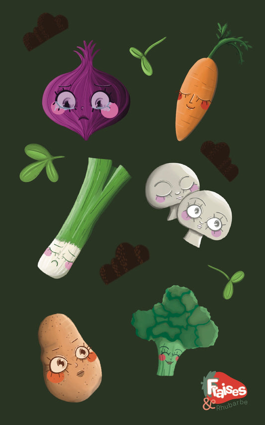 Légumes sticker sheet