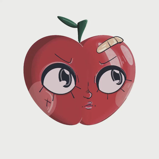 Feisty apple sticker